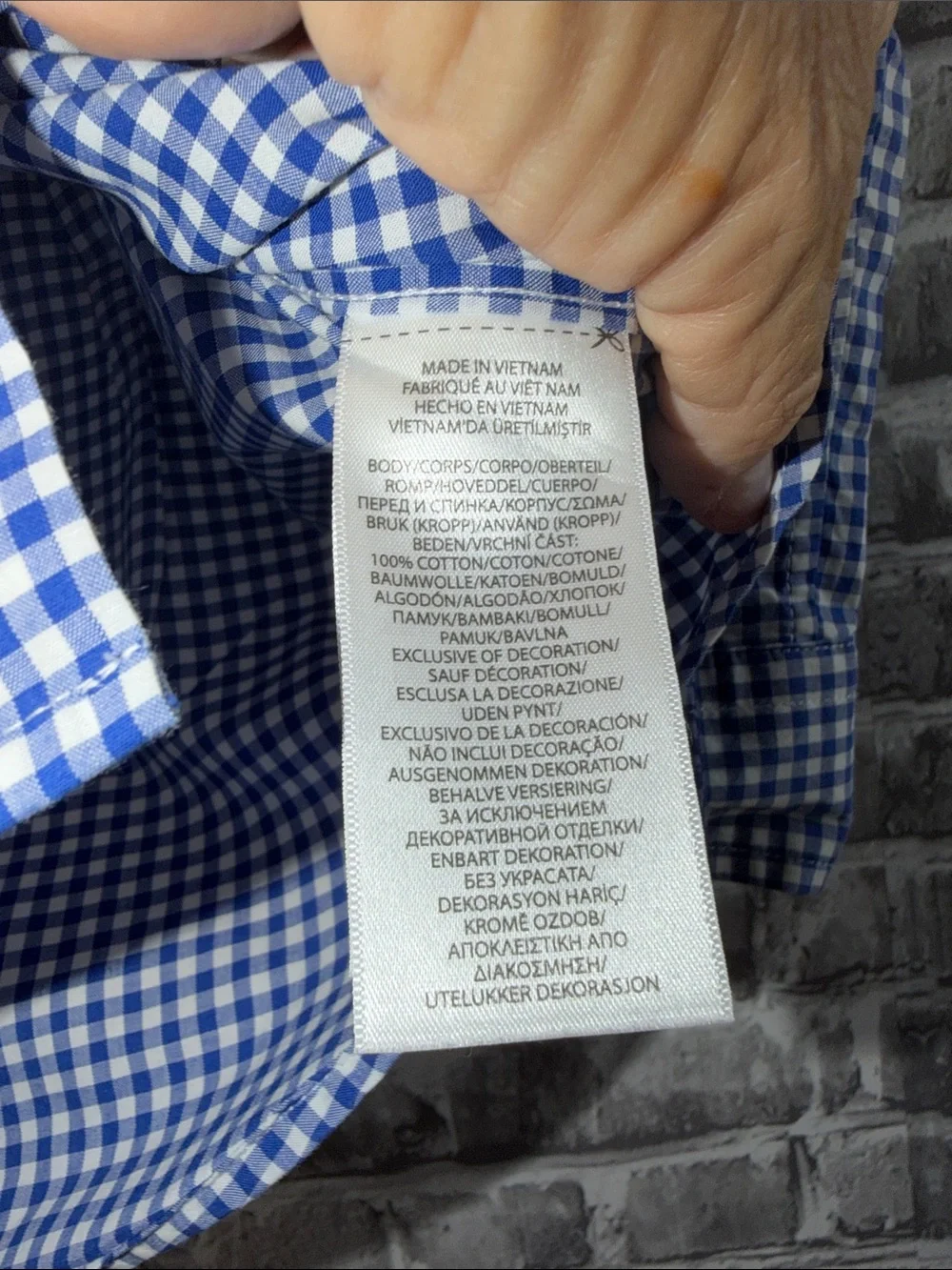 Boy's Ralph Lauren Blue and White Gingham Button-Down Shirt